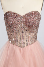 Wholesale Pink Sequin Tiered Ball Gown