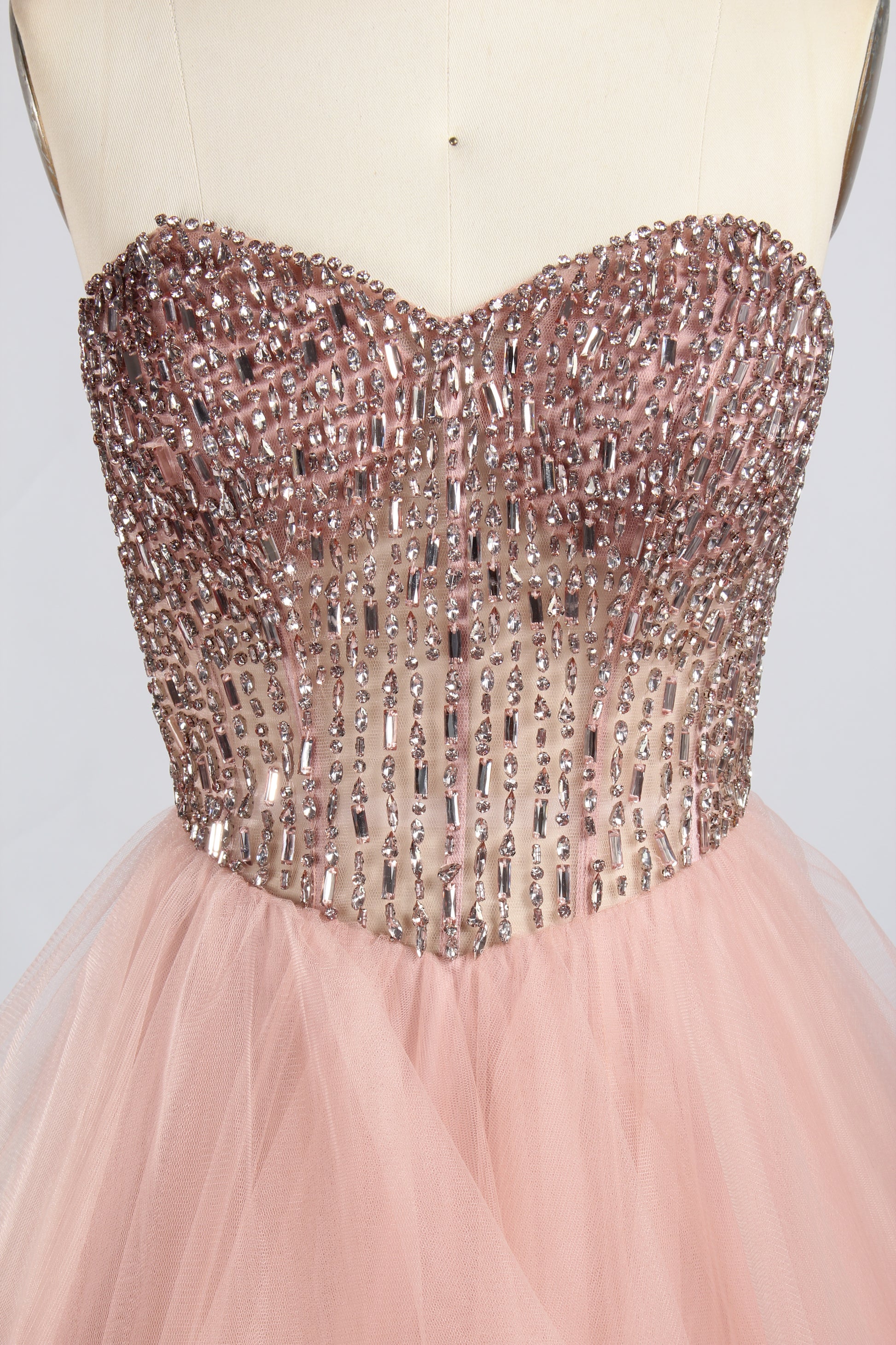Wholesale Pink Sequin Tiered Ball Gown