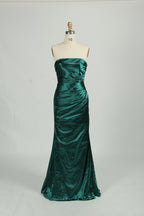 Wholesale Burgundy Satin Strapless Evening Gown 32684b