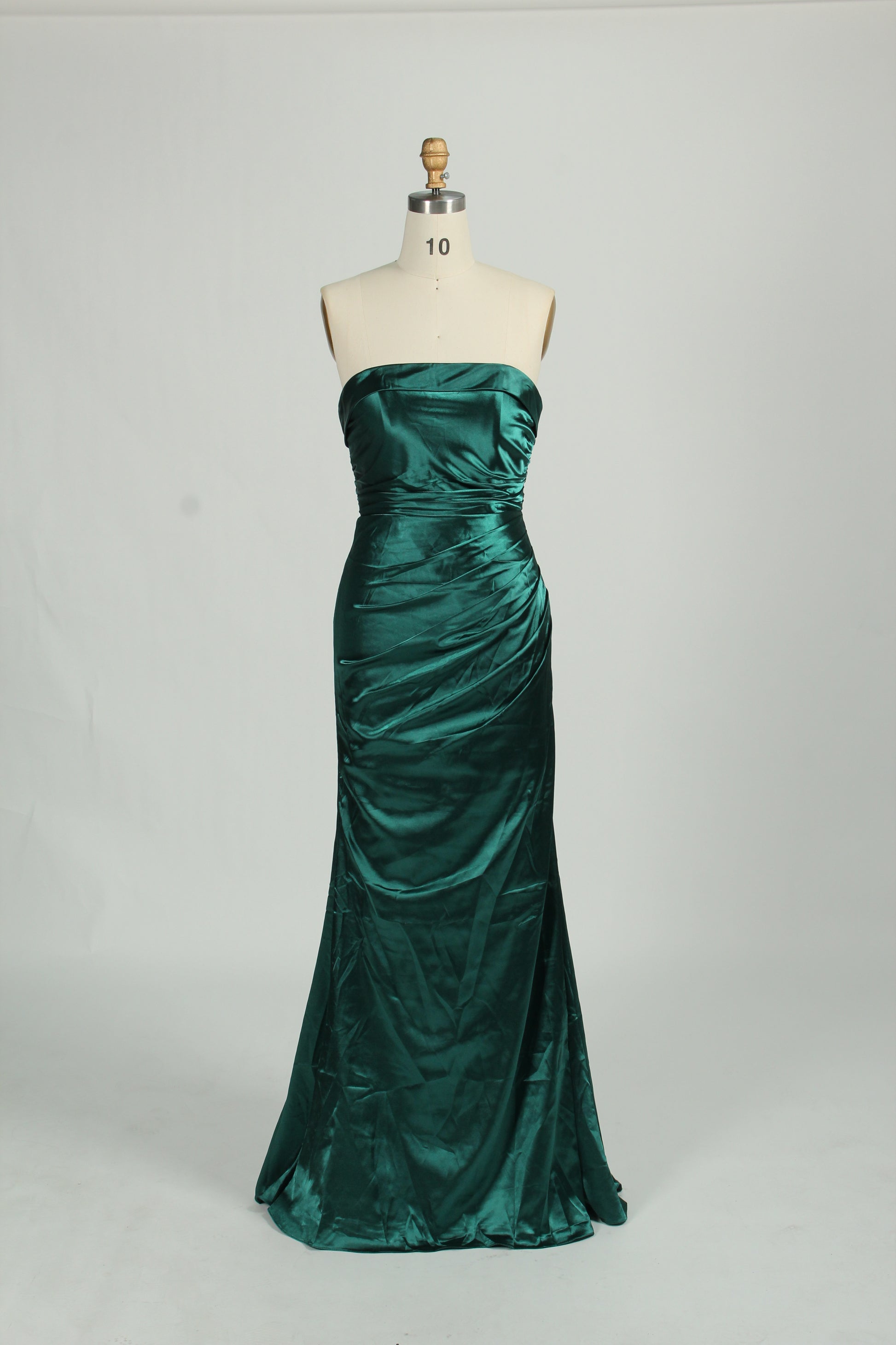 Wholesale Burgundy Satin Strapless Evening Gown 32684b