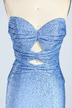 Wholesale Red Sequin Strapless Prom Dress 33213C
