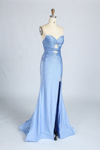 Wholesale Red Sequin Strapless Prom Dress 33213C