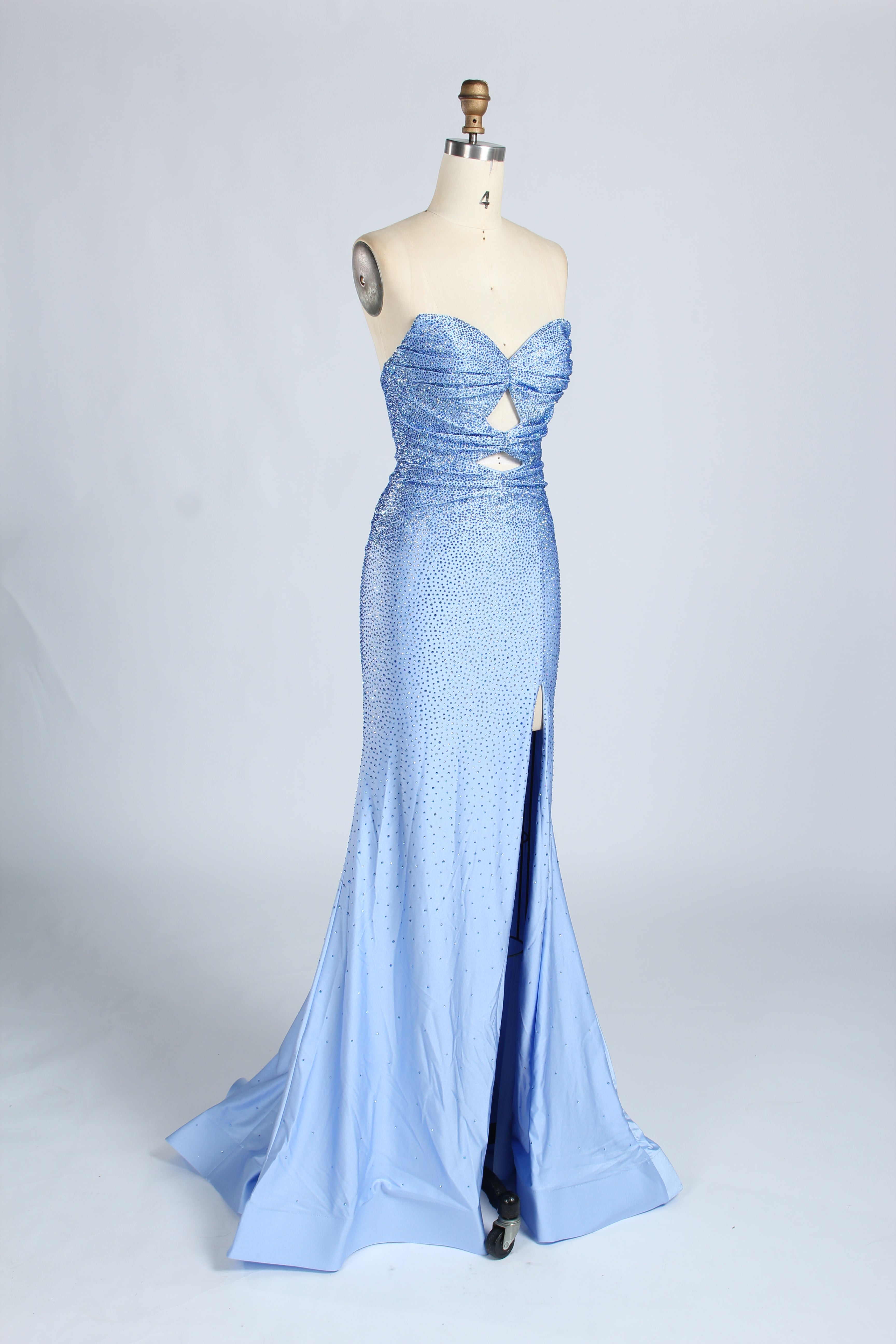 Wholesale Red Sequin Strapless Prom Dress 33213C
