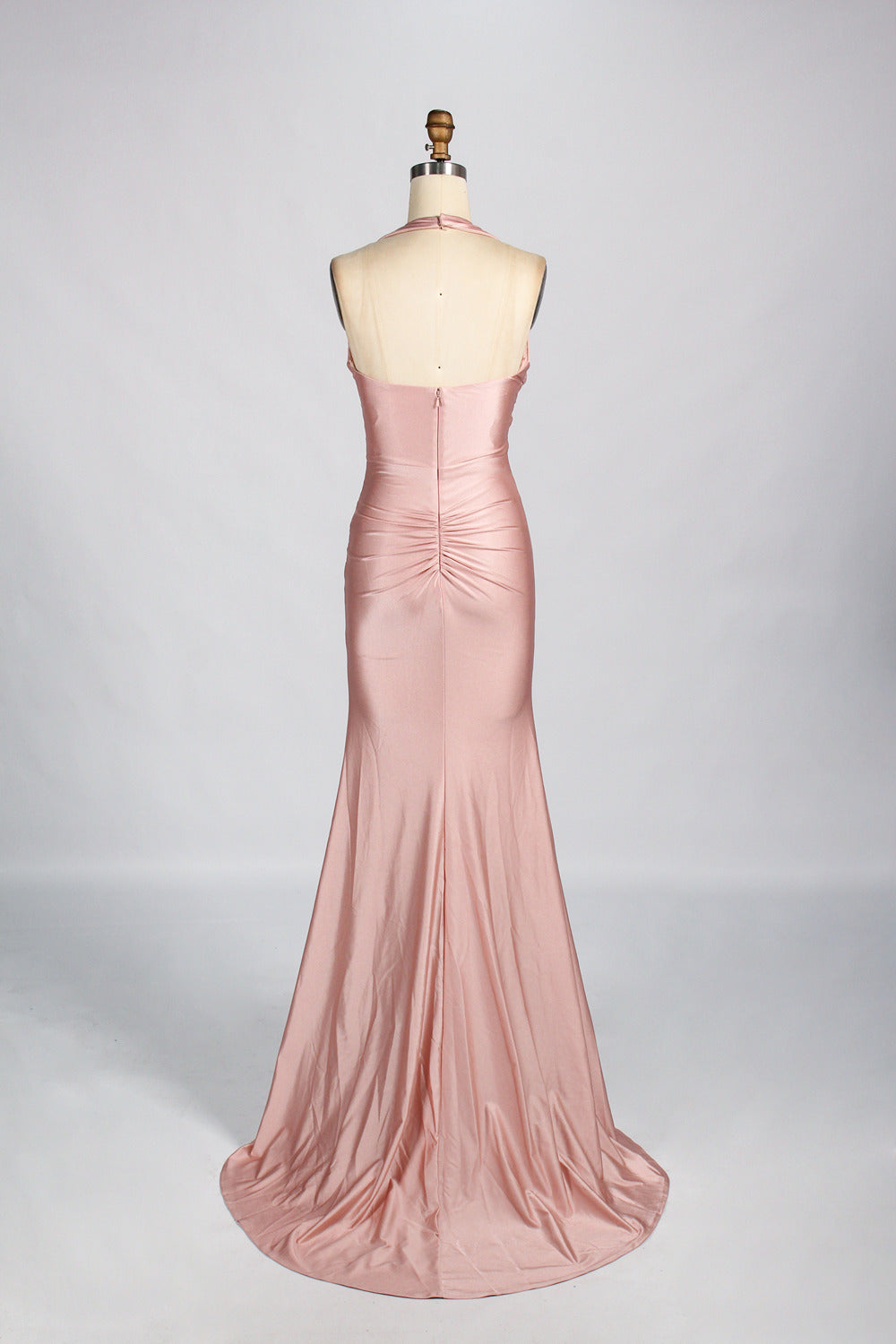 Classic Simple  Plus-Size Satin Slit Prom Dress – Sexy Wholesale 33035