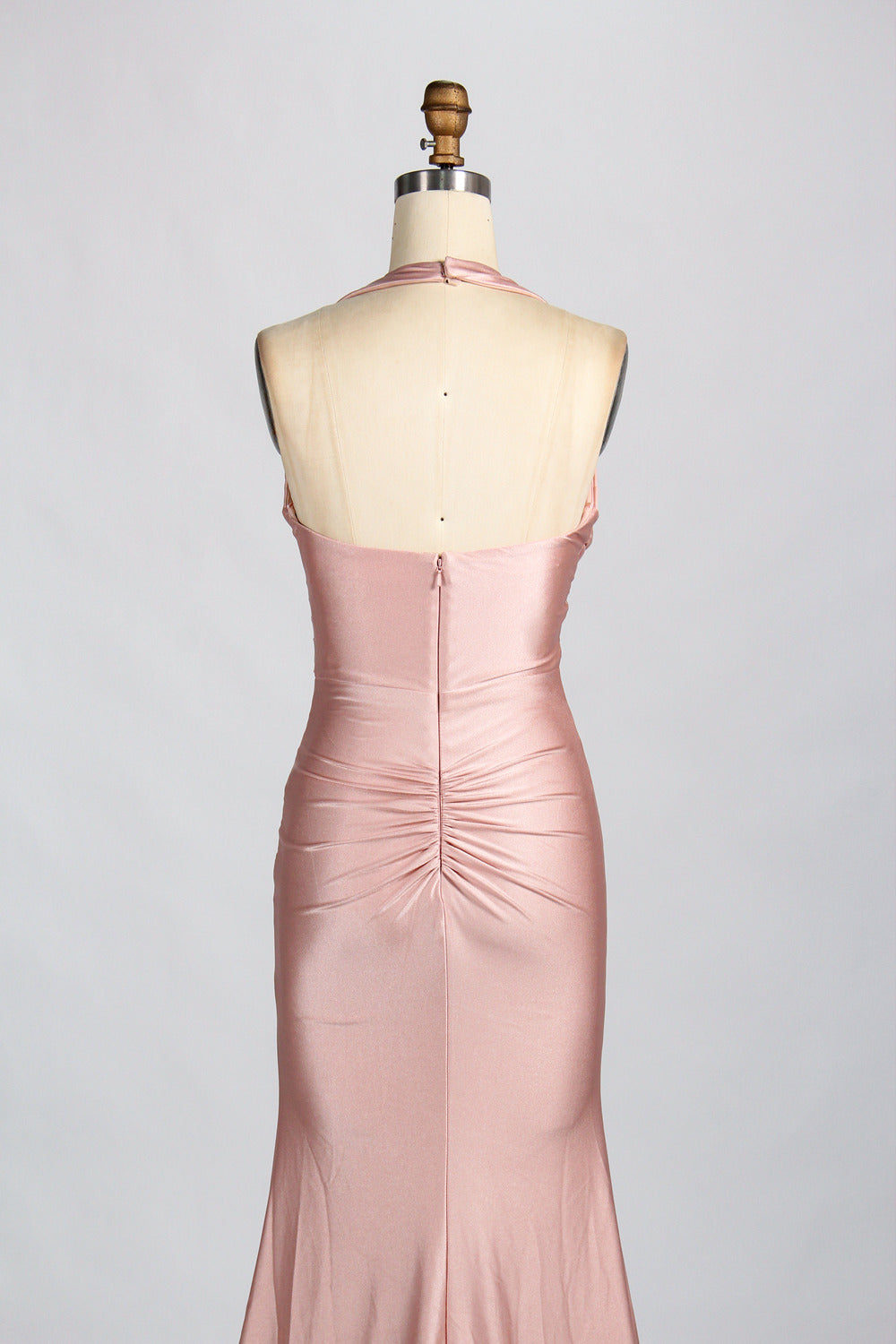 Classic Simple  Plus-Size Satin Slit Prom Dress – Sexy Wholesale 33035