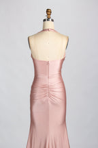 Classic Simple  Plus-Size Satin Slit Prom Dress – Sexy Wholesale 33035