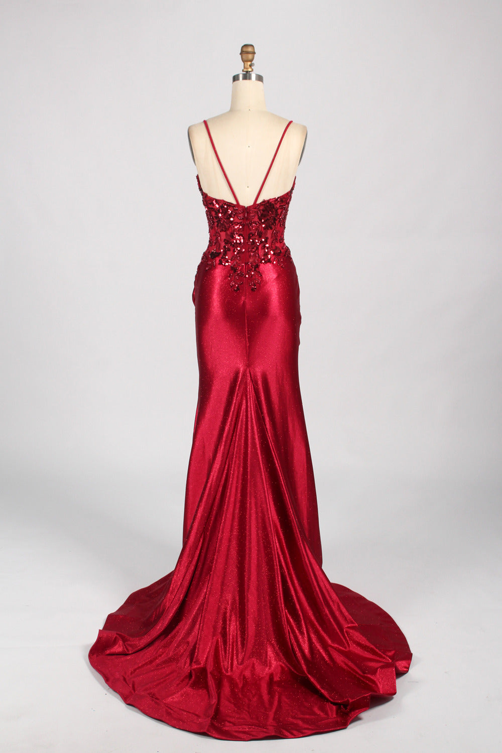 Wholesale  Satin Lace Slit Prom Dress – Timeless Elegance 33036