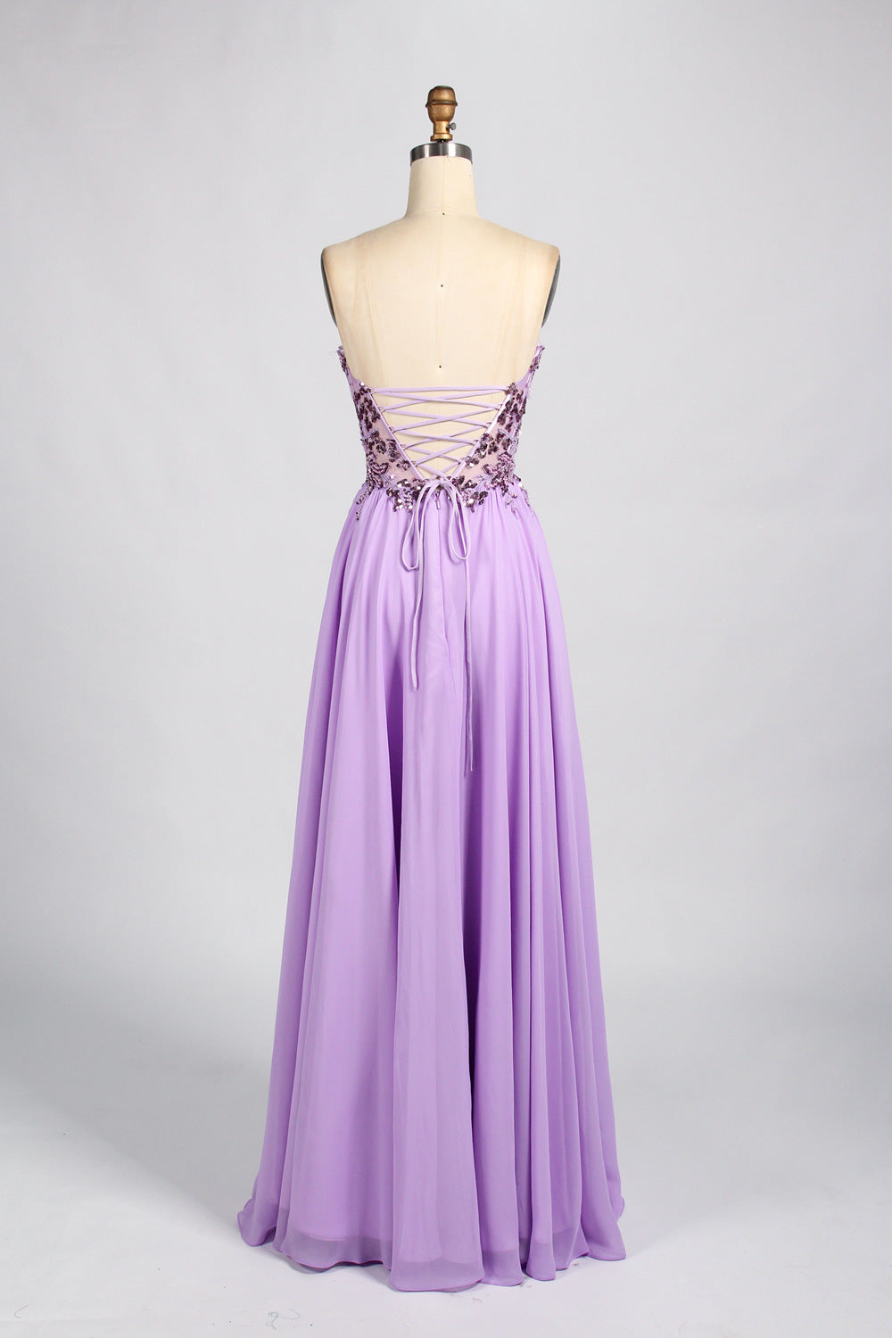Wholesale Strapless Sequin Prom Dress with Slit & Pocket 33039