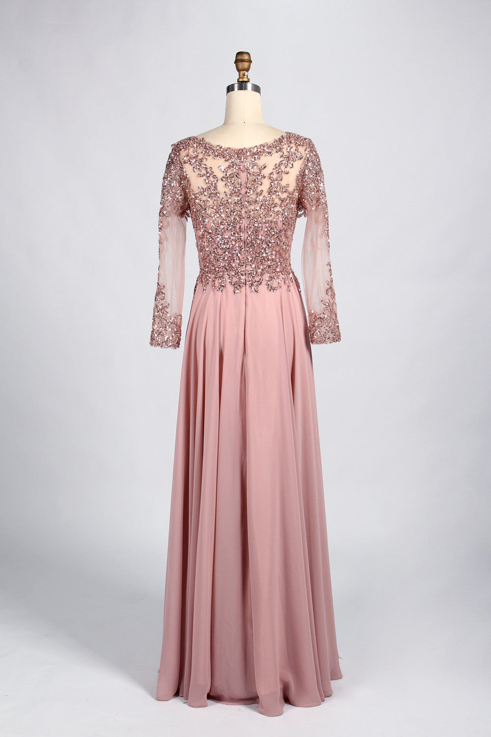 Wholesale Lilac Embroidered Tulle Mother - of - the - Bride Gown 33041