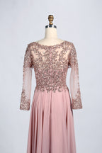 Wholesale Lilac Embroidered Tulle Mother - of - the - Bride Gown 33041