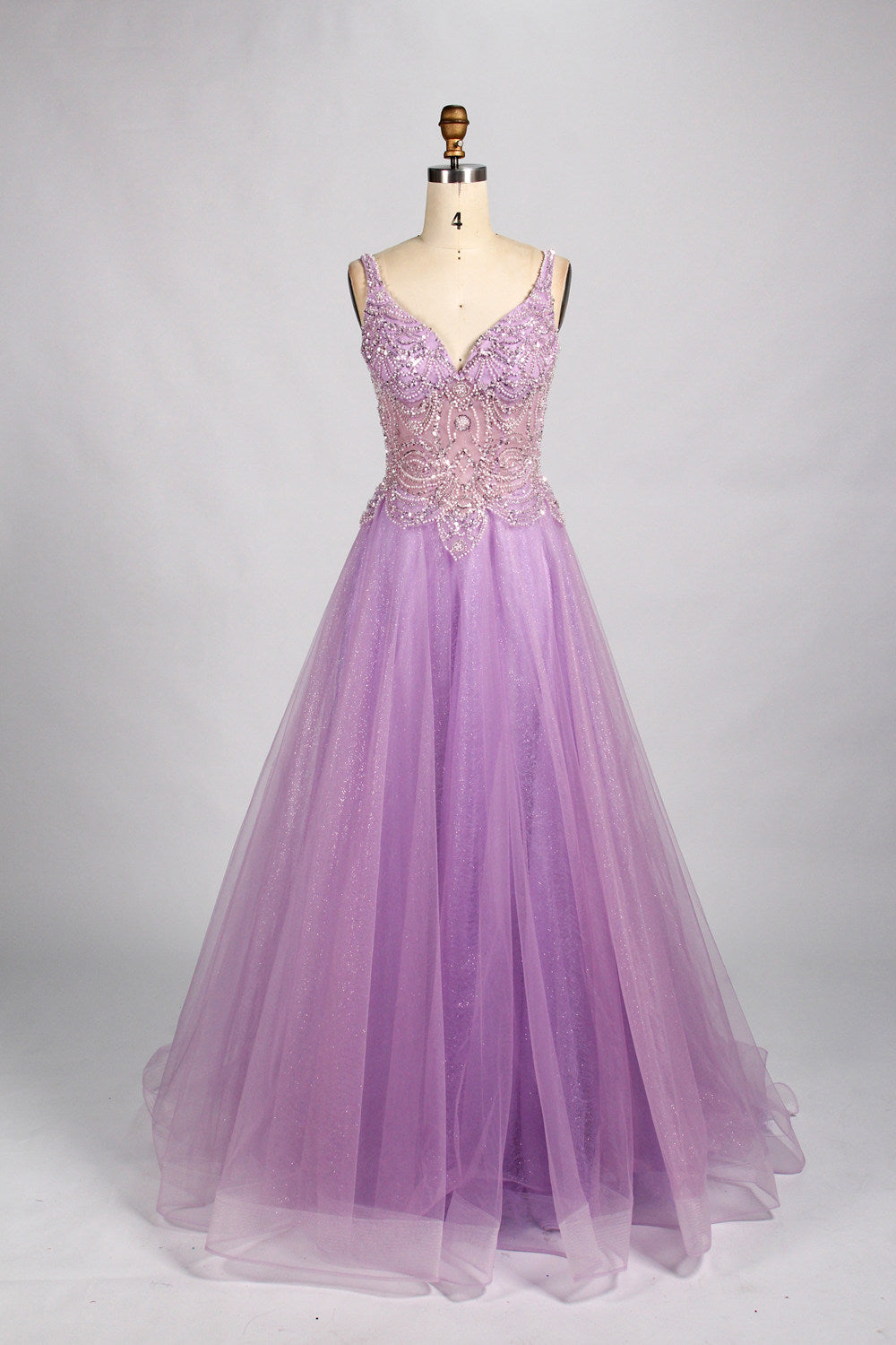 Wholesale Exquisite Beadwork Tulle Prom Dress 33044