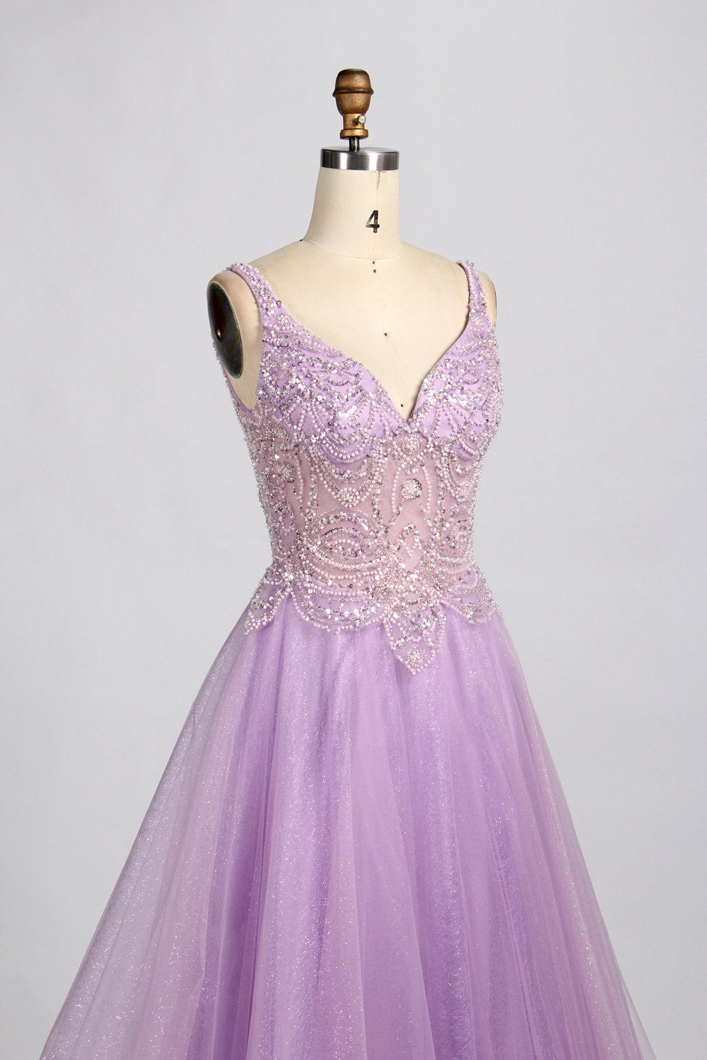 Wholesale Exquisite Beadwork Tulle Prom Dress 33044