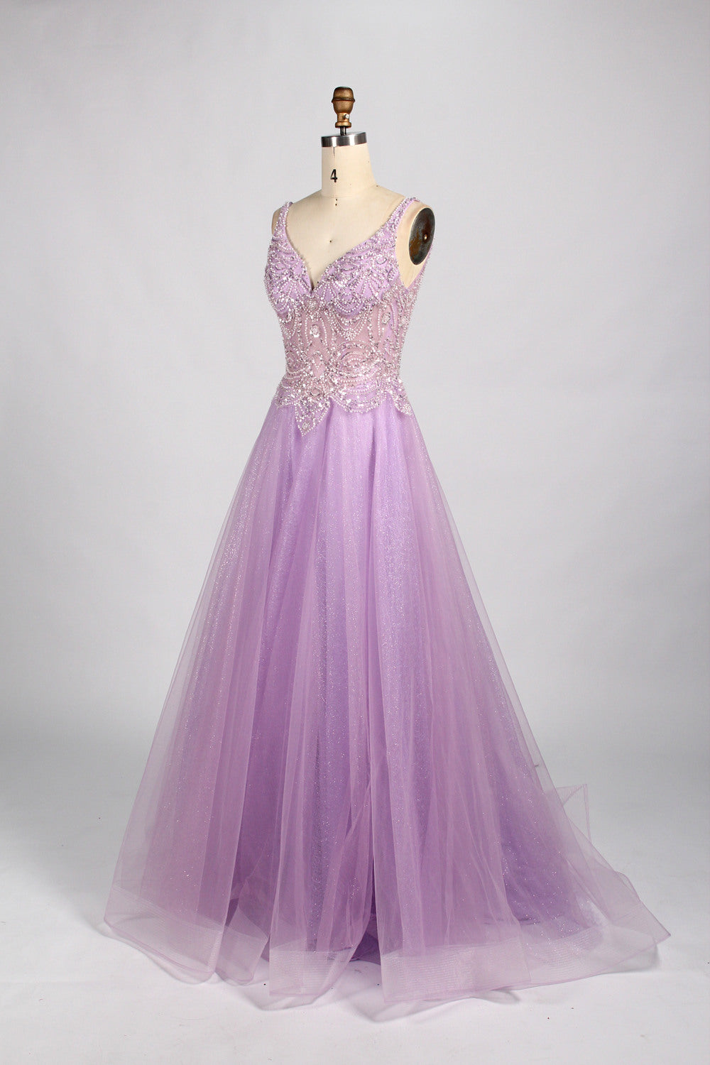 Wholesale Exquisite Beadwork Tulle Prom Dress 33044