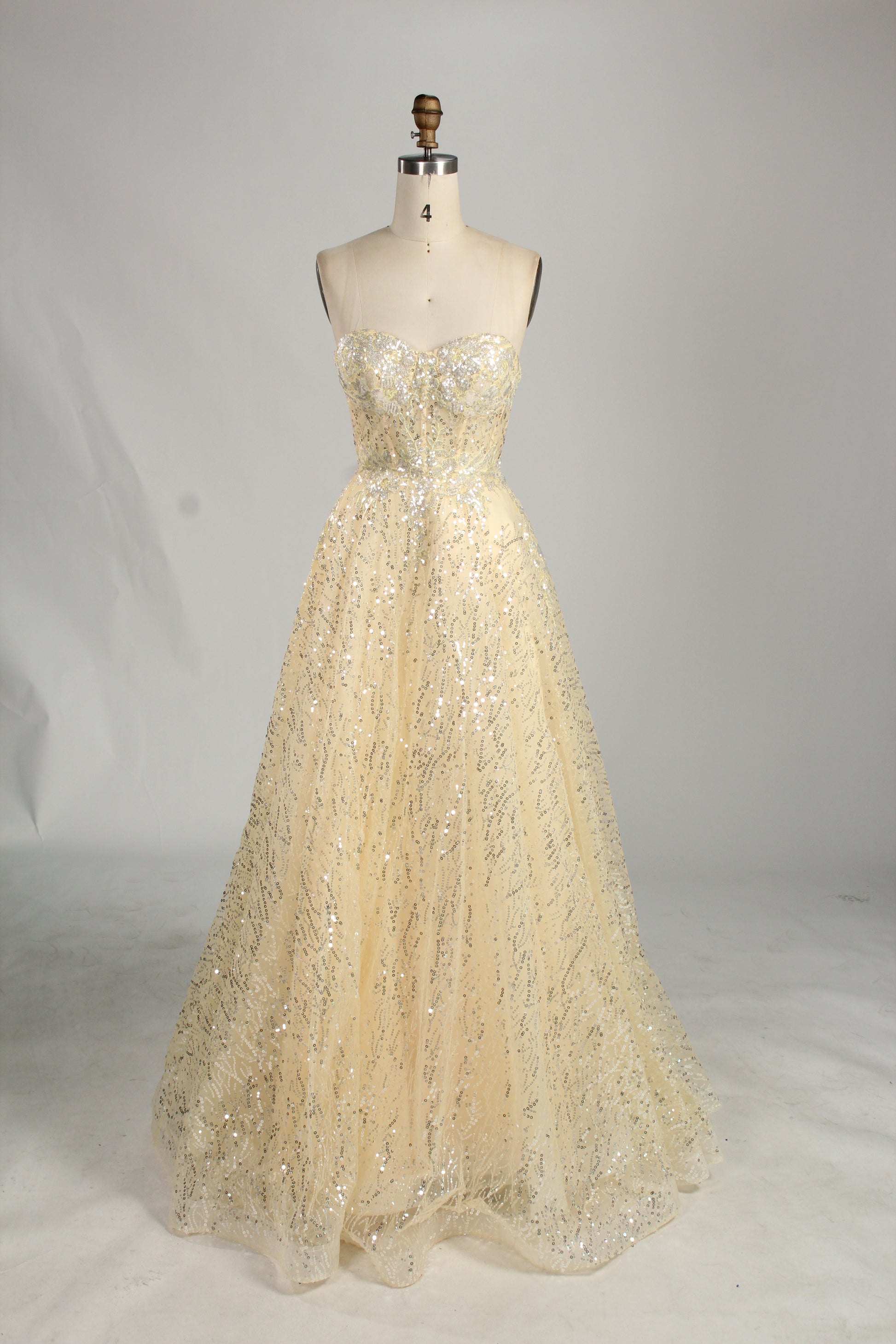 Wholesale Glamorous Sequin Strapless Ball Gown  KS040