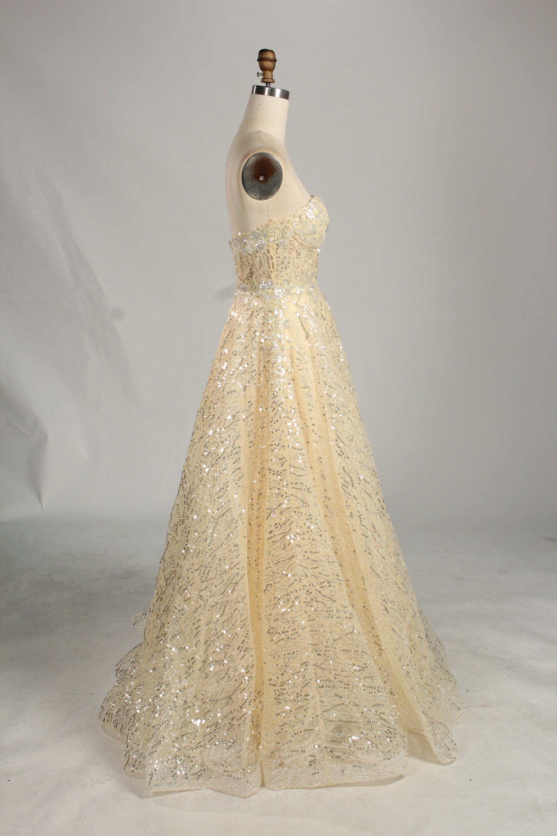 Wholesale Glamorous Sequin Strapless Ball Gown  KS040