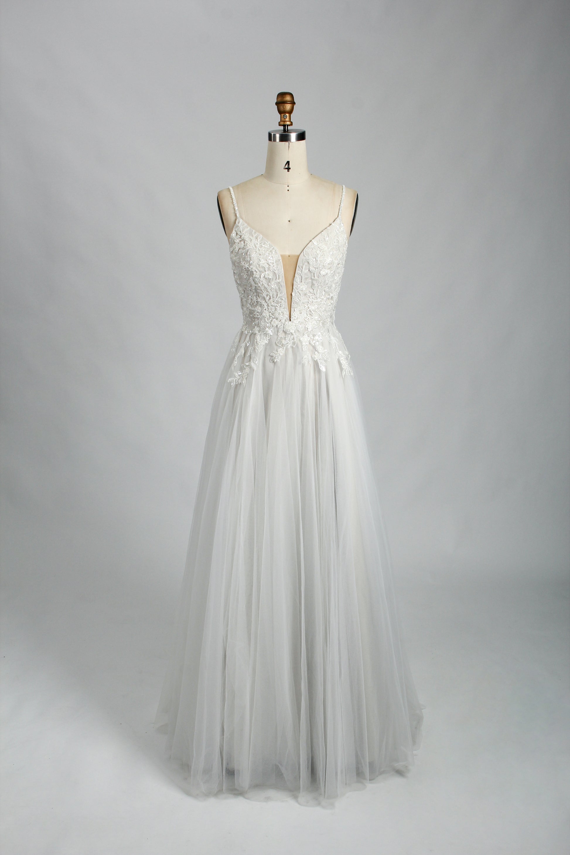 Lace Petal and Tulle Wedding Gown - A Floral Fantasy 32847
