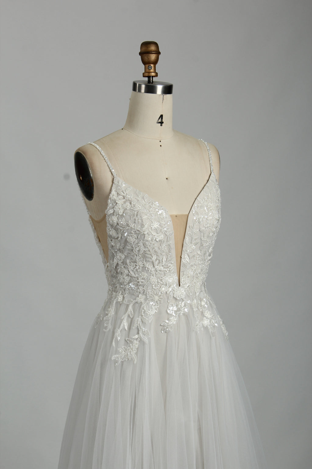 Lace Petal and Tulle Wedding Gown - A Floral Fantasy 32847