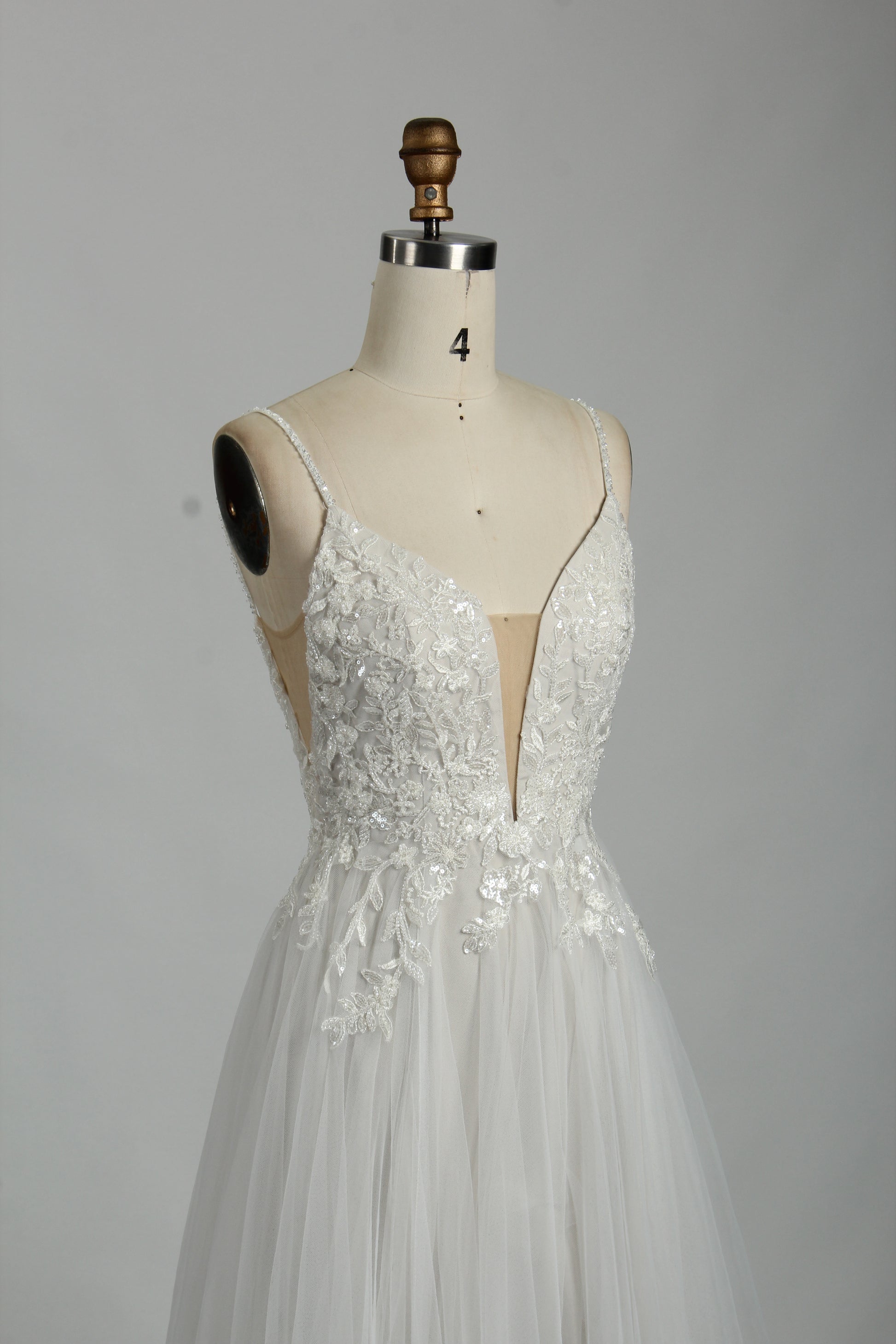Lace Petal and Tulle Wedding Gown - A Floral Fantasy 32847