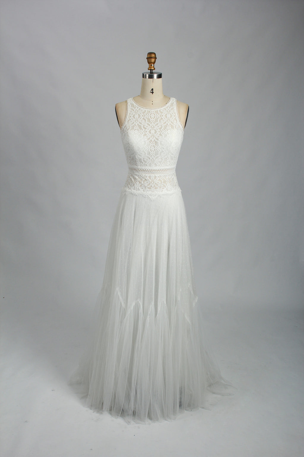 Wholesale Lace - Top Tulle Two - Piece Bridal Gown 32848