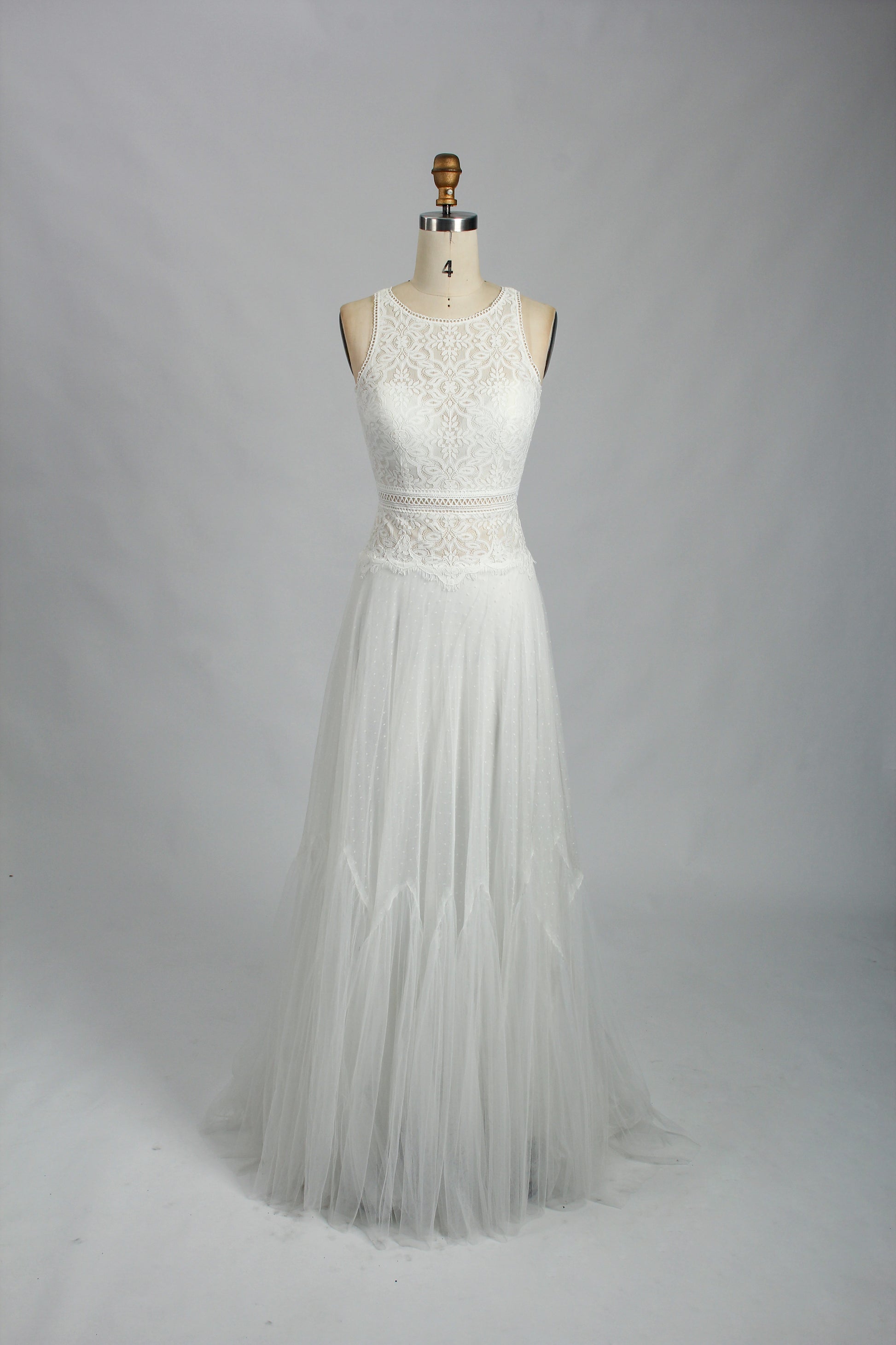 Lace Petal and Tulle Wedding Gown - A Floral Fantasy 32848