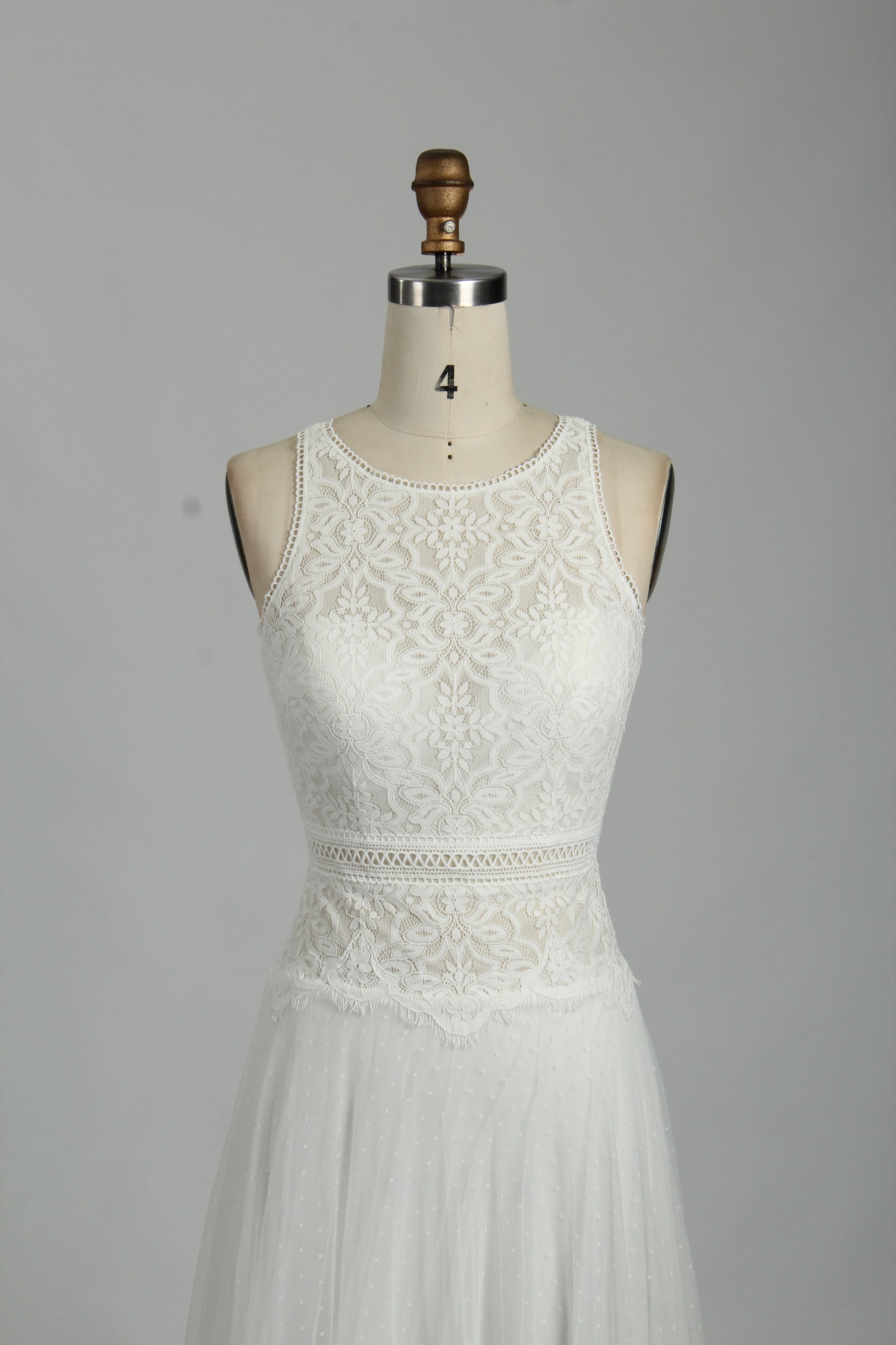 Lace Petal and Tulle Wedding Gown - A Floral Fantasy 32848