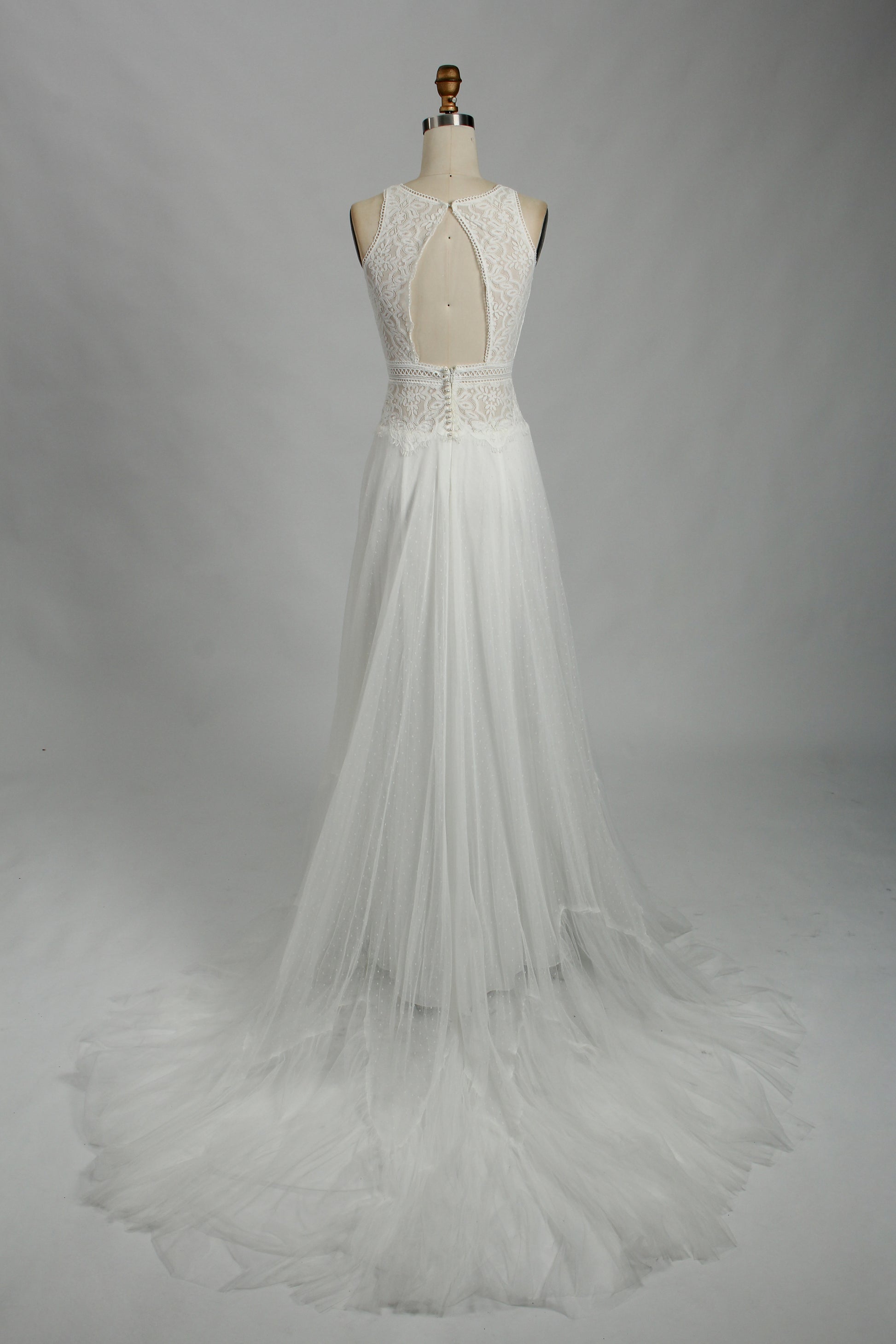 Lace Petal and Tulle Wedding Gown - A Floral Fantasy 32848
