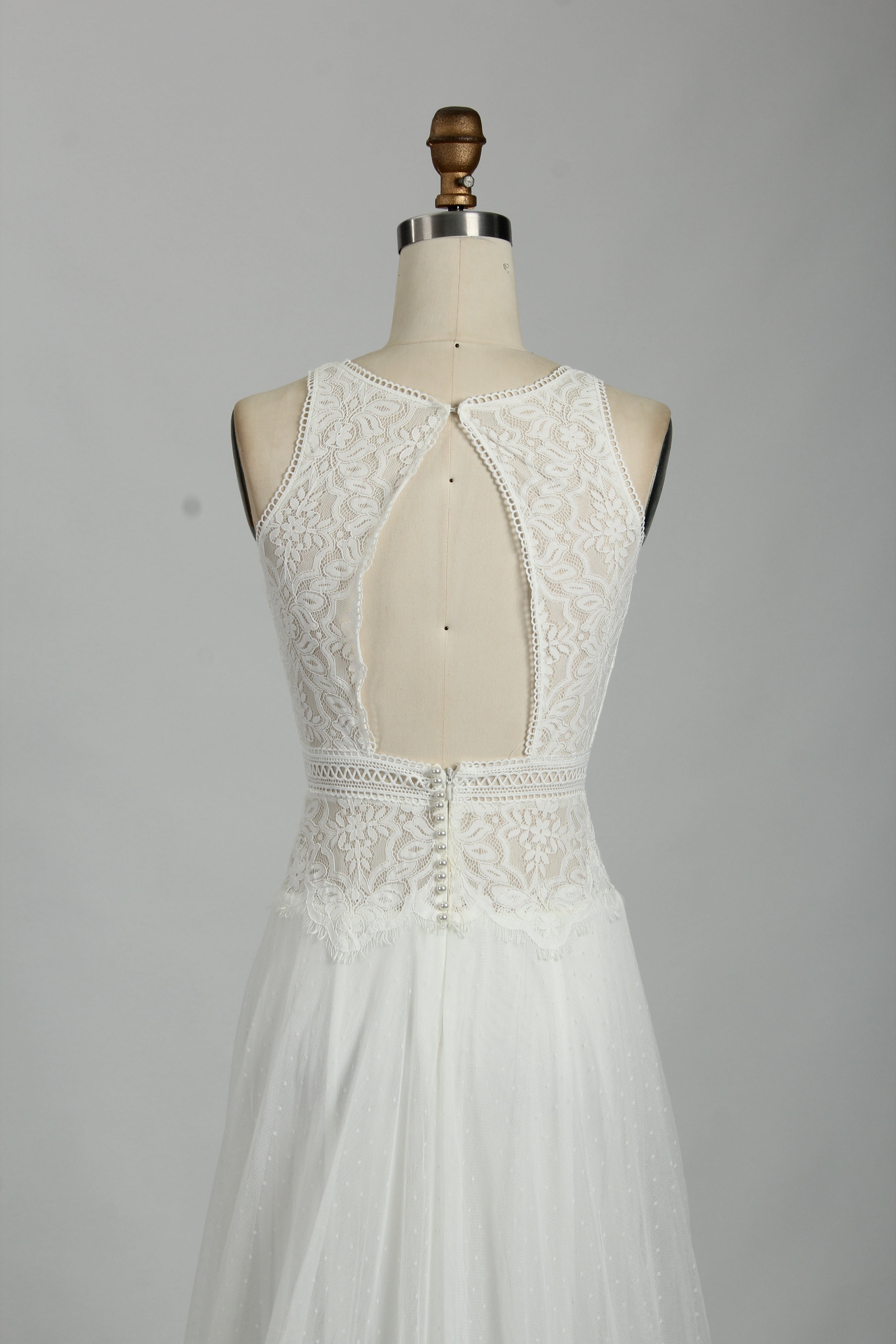 Wholesale Lace - Top Tulle Two - Piece Bridal Gown 32848