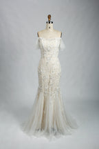 Glamorous Sequined Mermaid Bridal Gown - Sparkle and Elegance 32849