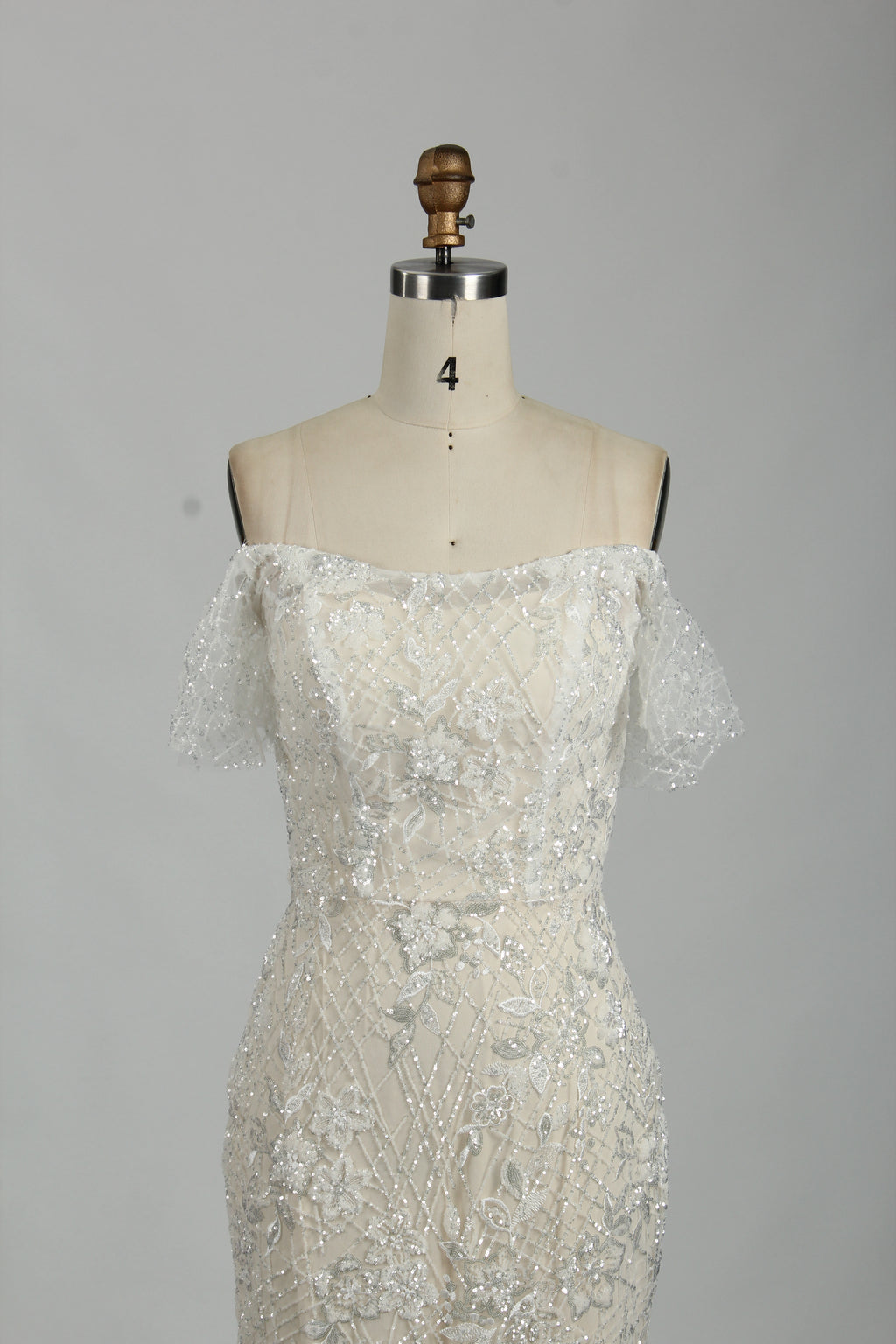 Glamorous Sequined Mermaid Bridal Gown - Sparkle and Elegance 32849