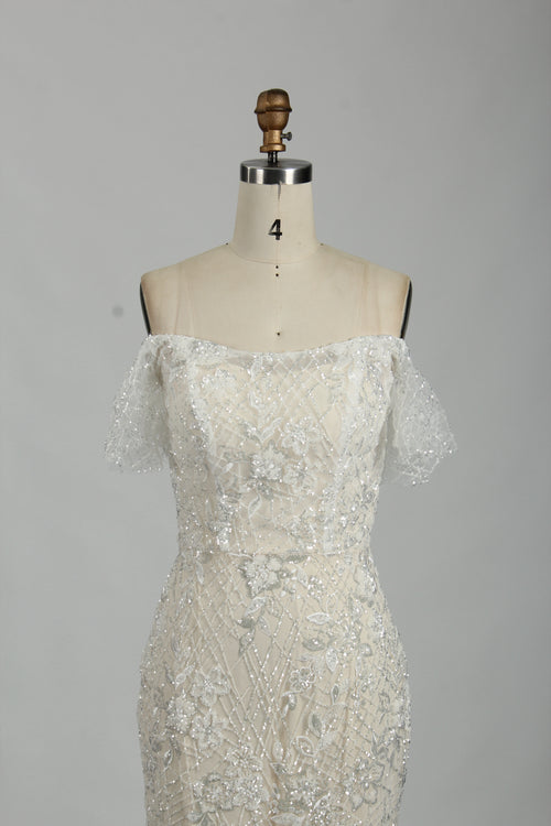 Glamorous Sequined Mermaid Bridal Gown - Sparkle and Elegance 32849