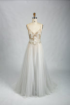 Wholesale Spaghetti - Strap Lace Tulle Bridal Gown 32850