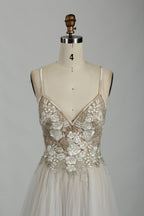 Wholesale Spaghetti - Strap Lace Tulle Bridal Gown 32850