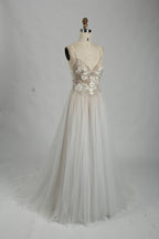 Wholesale Spaghetti - Strap Lace Tulle Bridal Gown 32850