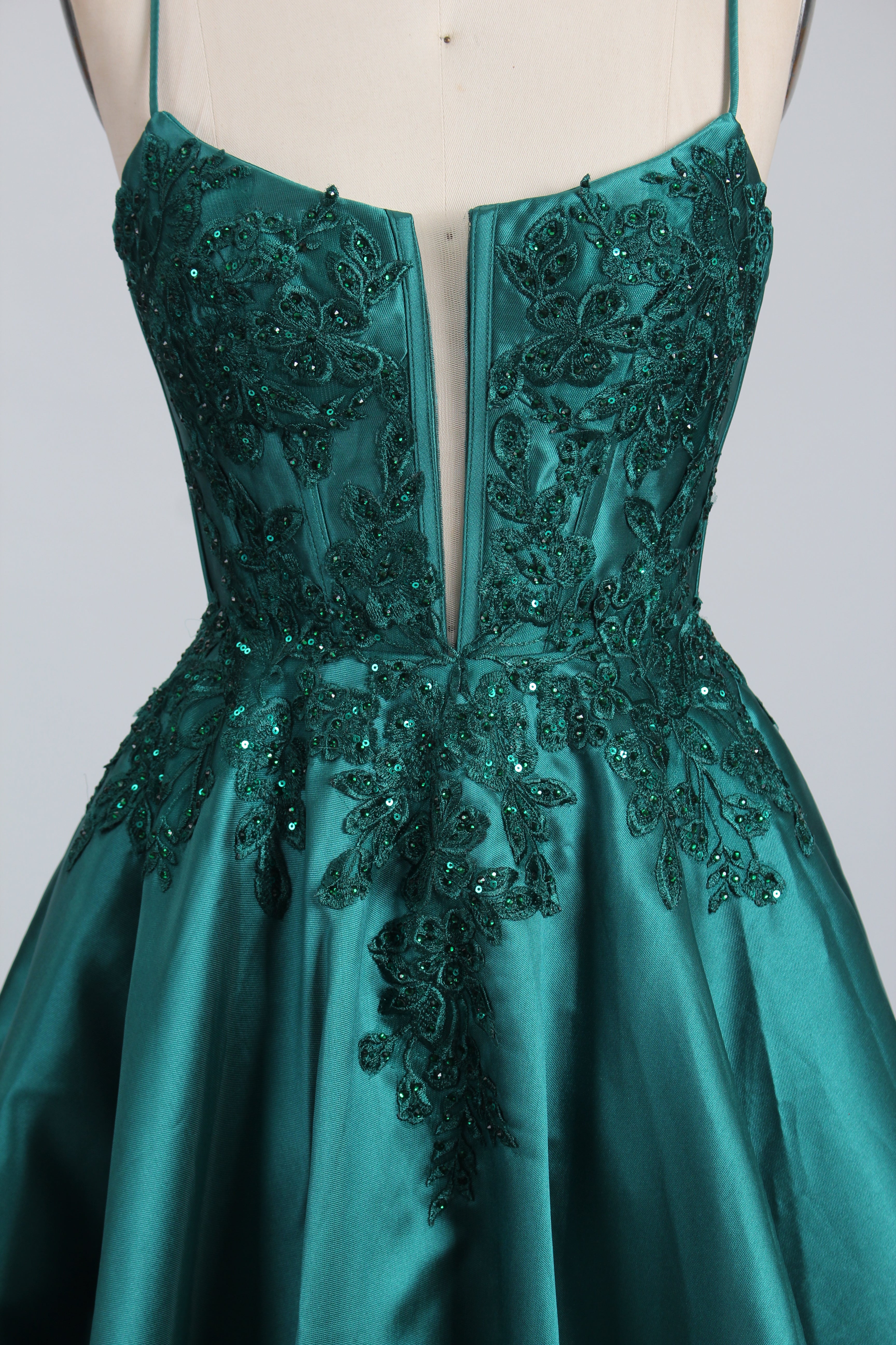 Wholesale Teal Lace Prom Dress with Criss - Cross Back 32785