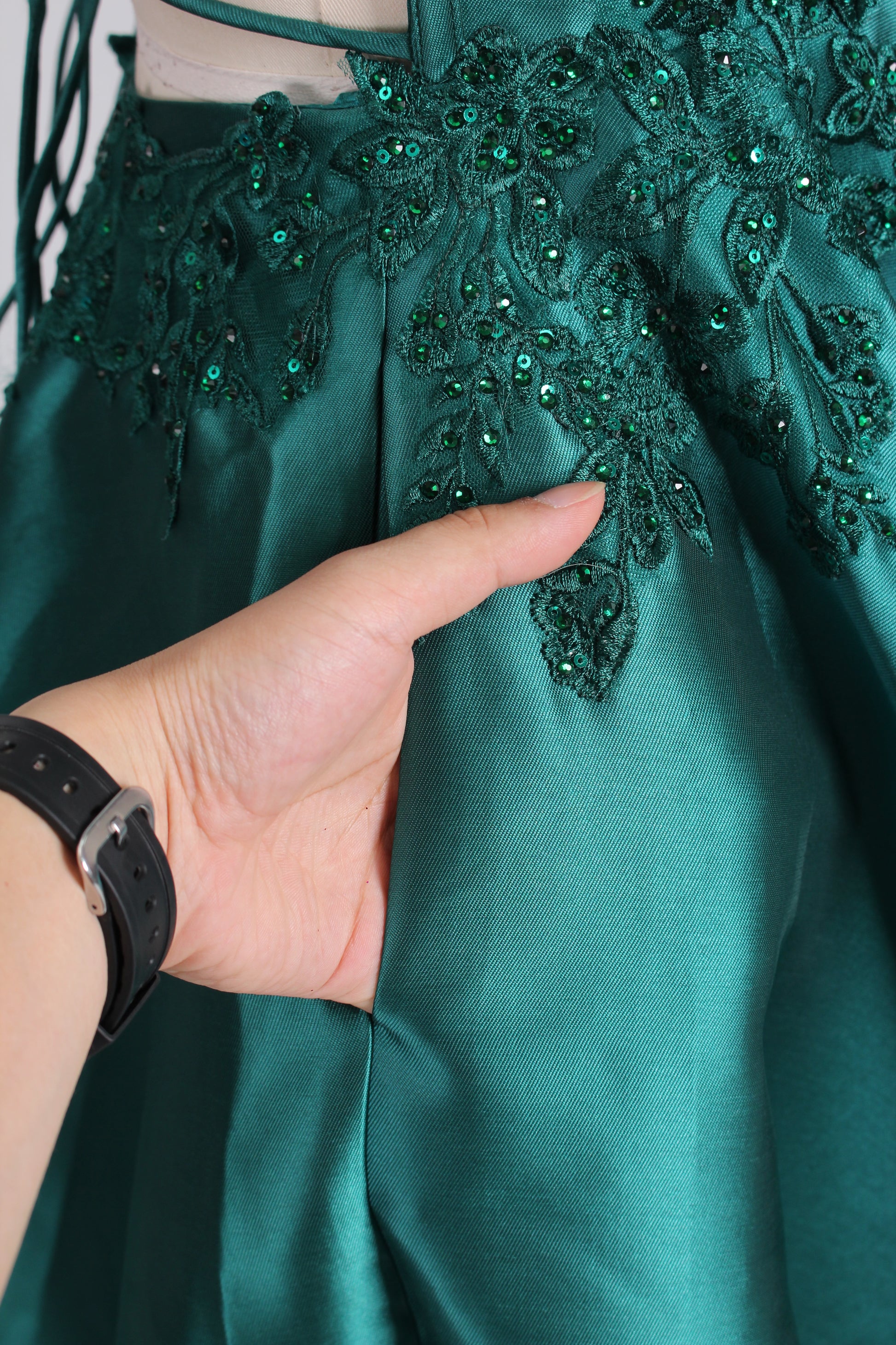 Wholesale Teal Lace Prom Dress with Criss - Cross Back 32785