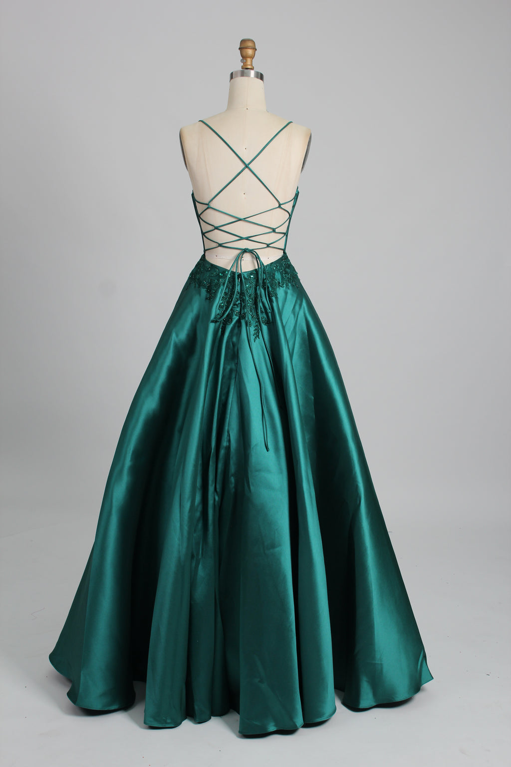 Wholesale Teal Lace Prom Dress with Criss - Cross Back 32785