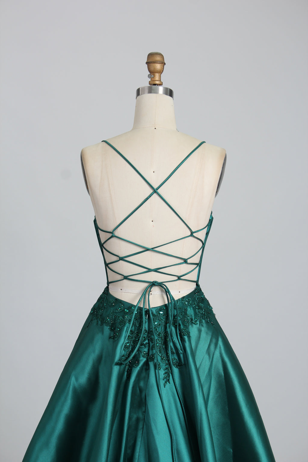 Wholesale Teal Lace Prom Dress with Criss - Cross Back 32785