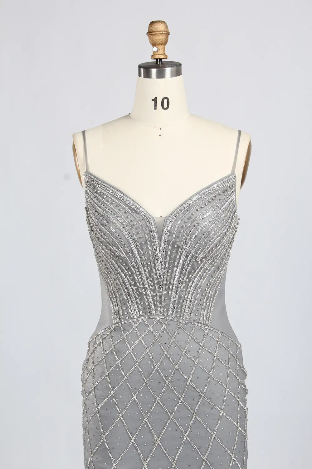 Luxury Beaded V-Neck Cape Sleeves Mother of the Bride Dress KY048