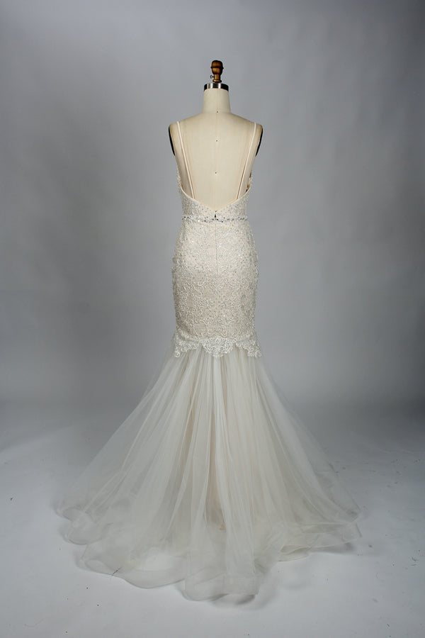 Wholesale Beaded Mermaid Bridal Gown – Tulle Wedding Dress kt1332