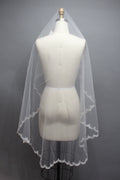 Wholesale Scalloped - Edge Bridal Veil T008