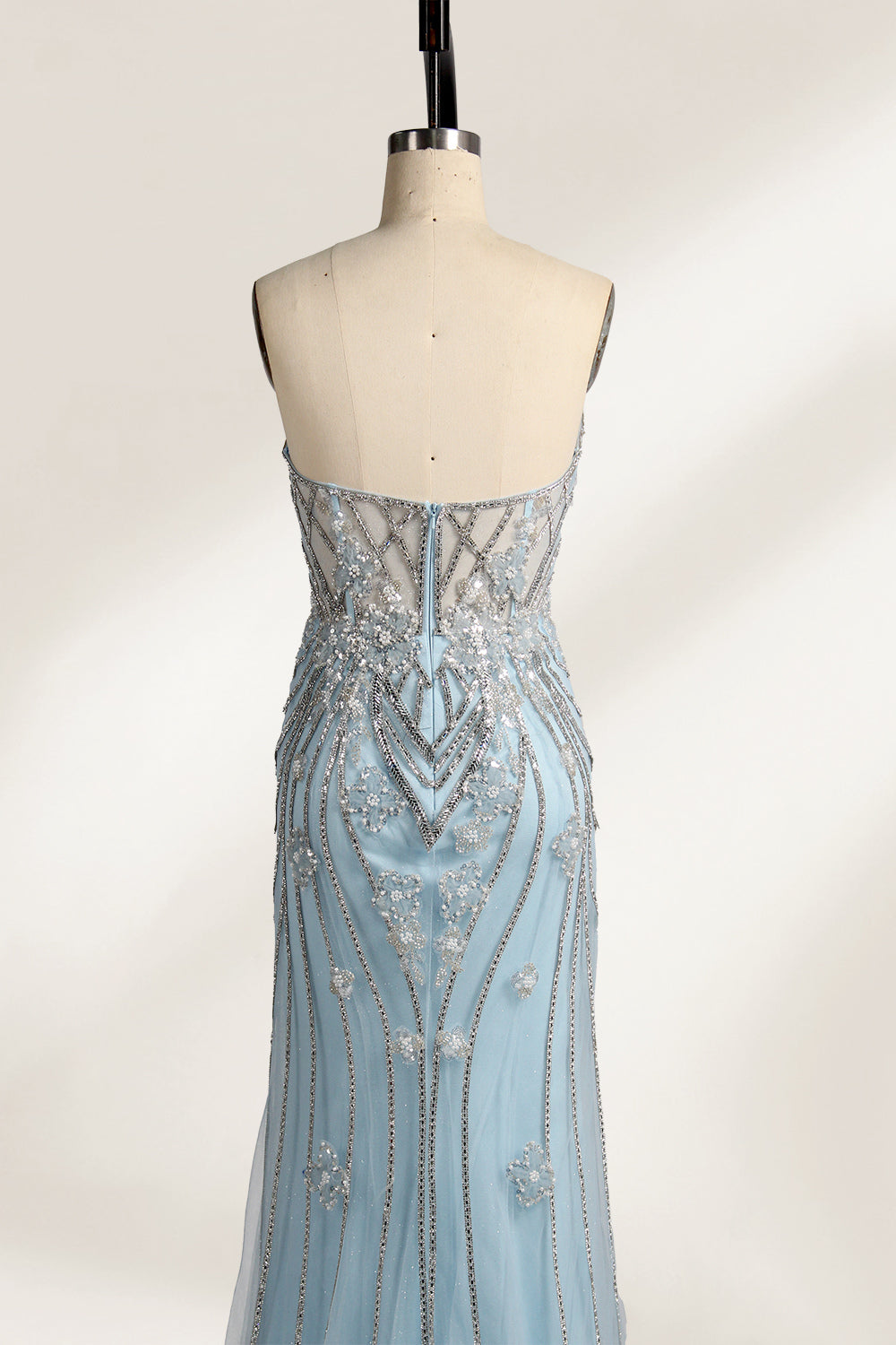 Luxurious Strapless Beaded Mermaid Prom Dress - Wholesale 33052