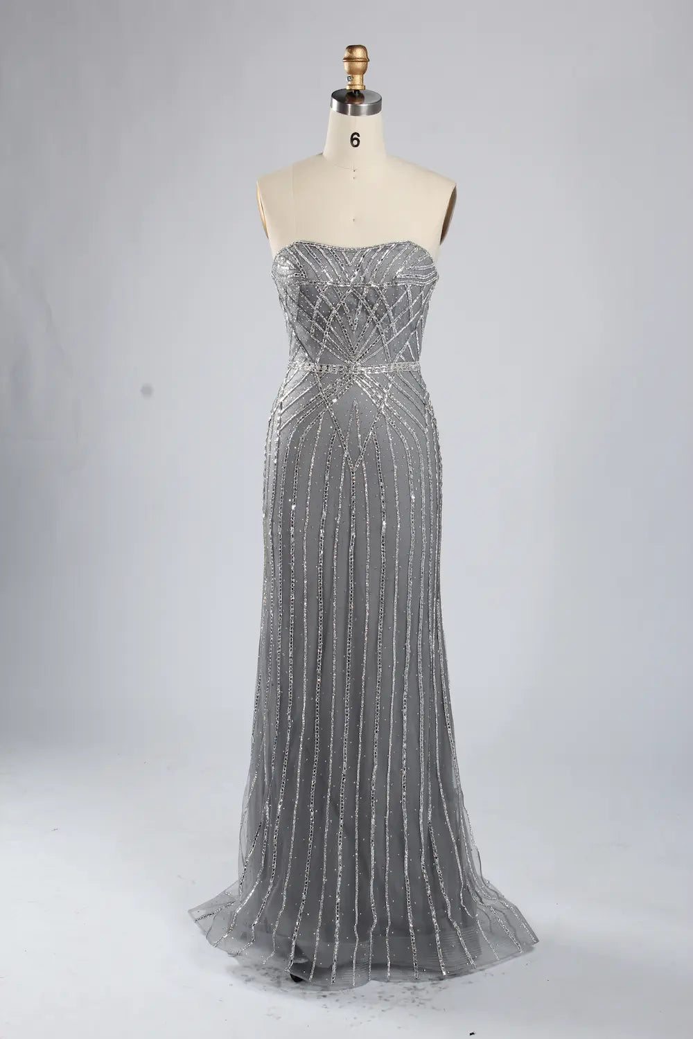 Beaded Floral A-Line Mother of the Bride Dress KS051