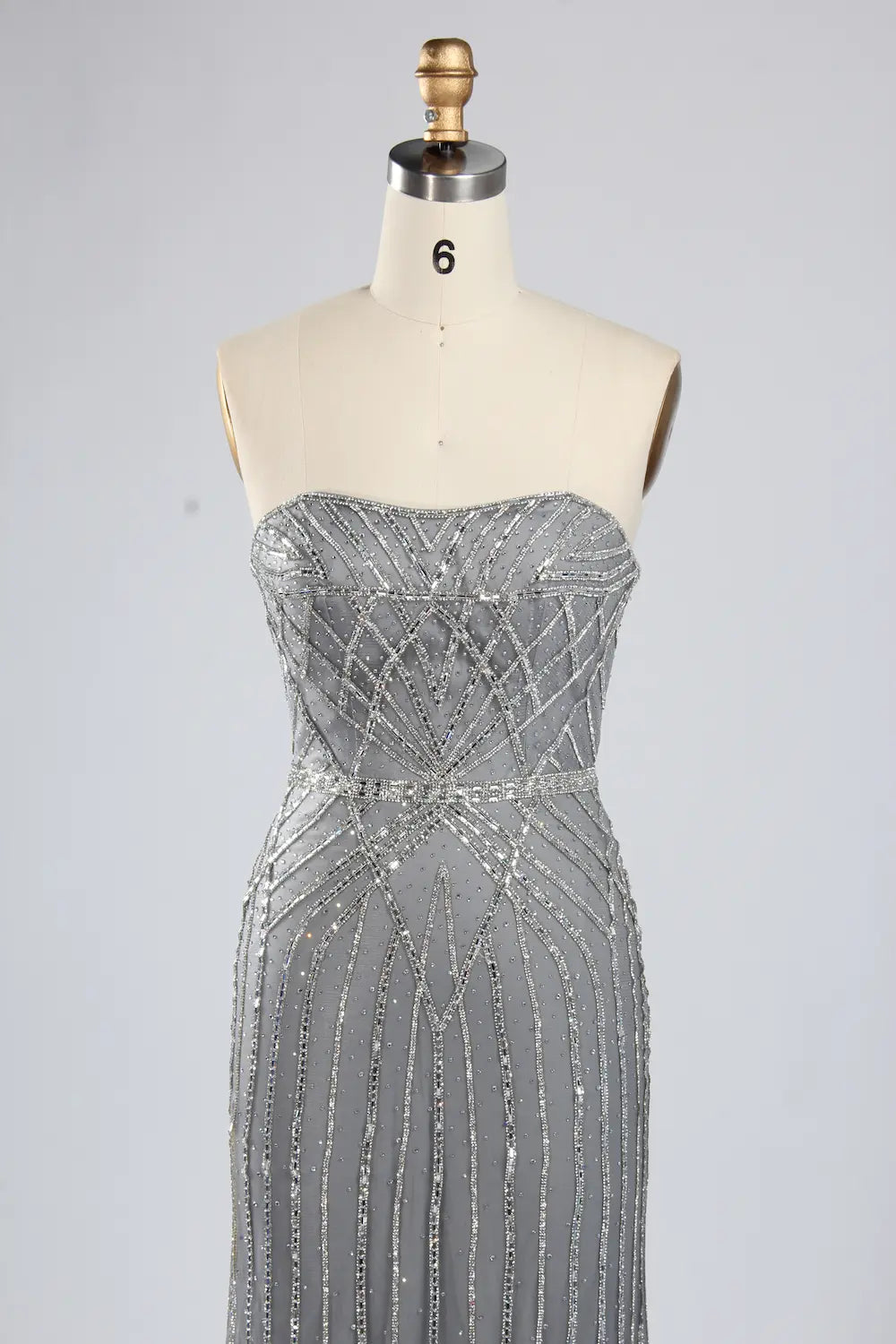 Beaded Floral A-Line Mother of the Bride Dress KS051
