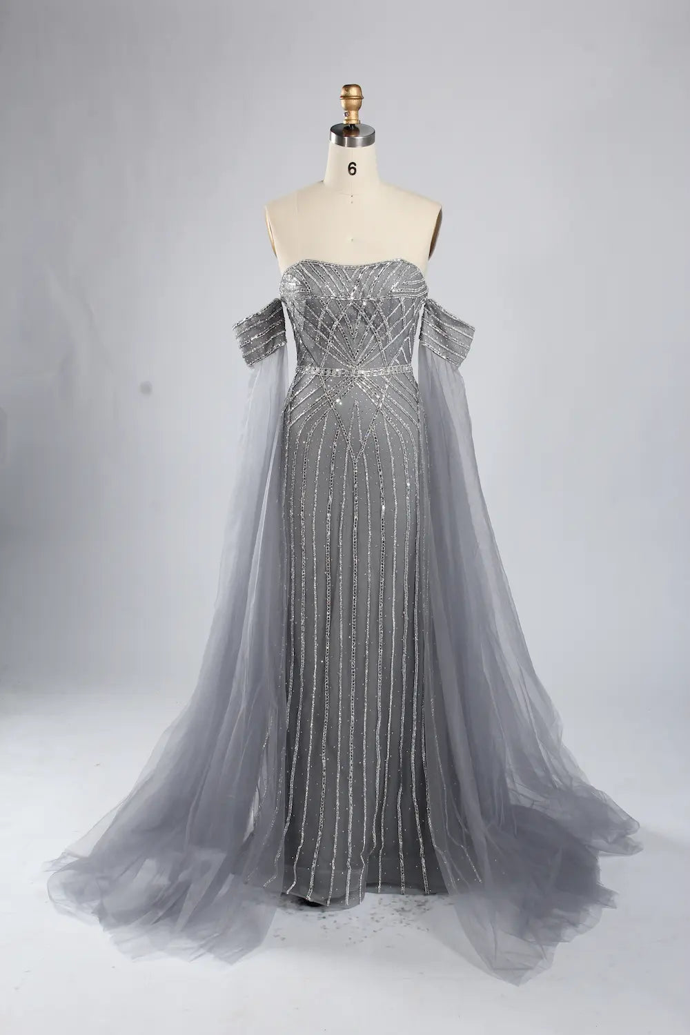 Beaded Floral A-Line Mother of the Bride Dress KS051