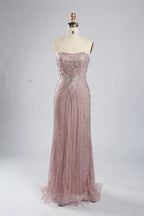 Off-the-Shoulder Beaded Draped Sleeves Mermaid Mother of the Bride Dress KY051