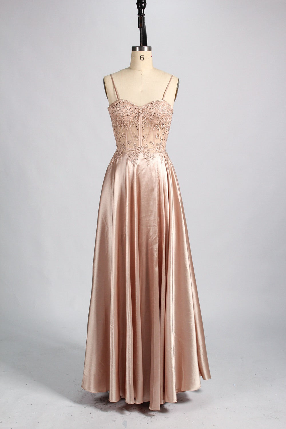 Luxe Wholesale Satin Prom Dress with Embroidered 33059
