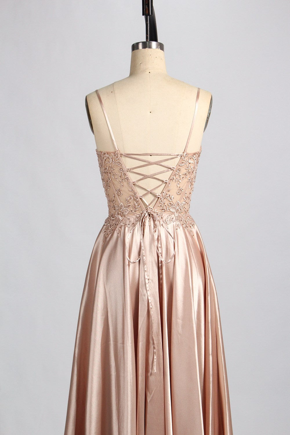 Luxe Wholesale Satin Prom Dress with Embroidered 33059