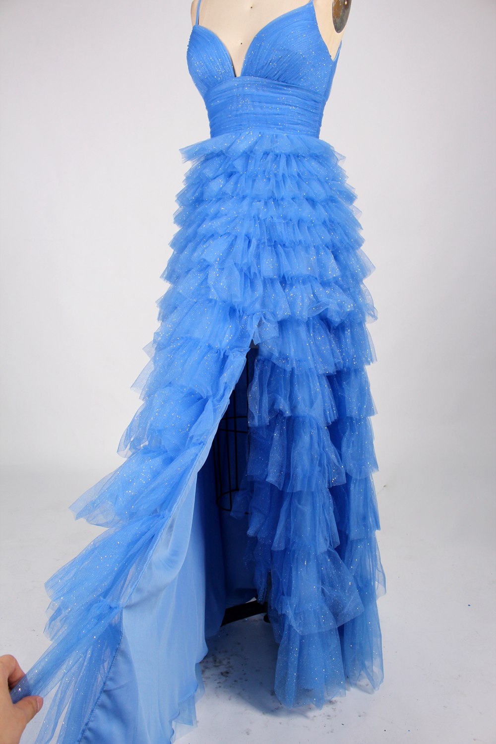 Wholesale Exquisite Ruffled Skirt Tulle Prom Dress 33061