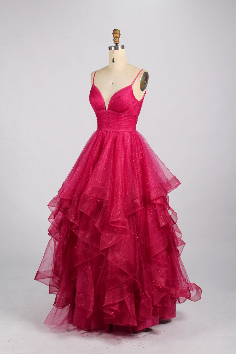 Wholesale Elegant Ruffled Skirt Prom Dress 33062