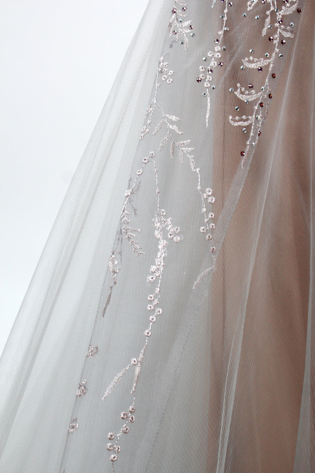 Wholesale Champagne Beaded Mermaid Tulle Prom Dress Gown KT1286